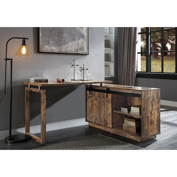 ACME 92970 Bellarose Writing Desk, Rustic Oak Finish