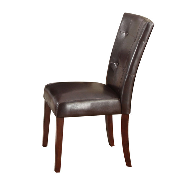 ACME Danville Side Chair (Set-2), Espresso PU & Walnut