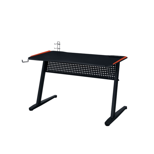 ACME Dragi Gaming Table w/USB Port, Black & Red Finish