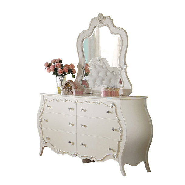 ACME Edalene Mirror, Pearl White