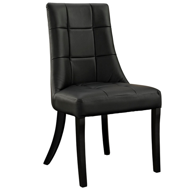Modway Noblesse Dining Vinyl Side Chair EEI-1039-BLK