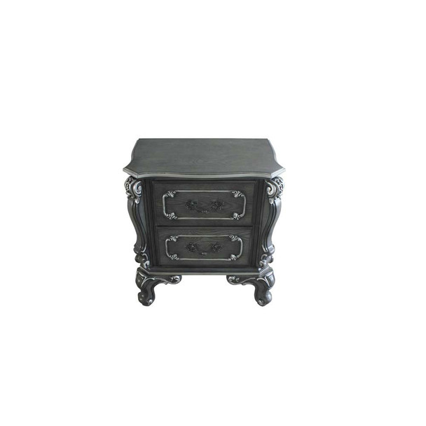 ACME 28833 House Delphine Nightstand, Charcoal Finish