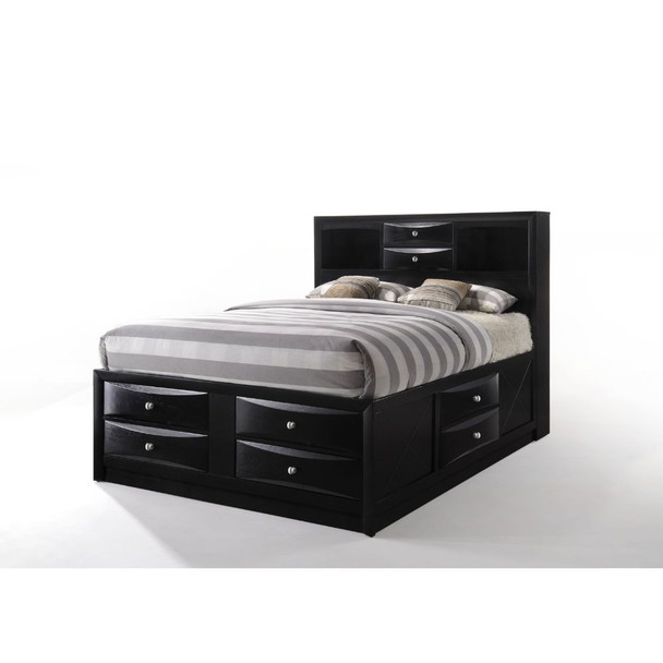 ACME Ireland Full Bed w/Storage, Black (1Set/4Ctn)