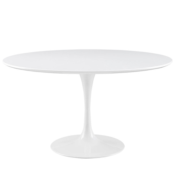 Modway Lippa 54" Round Wood Top Dining Table EEI-1119-WHI