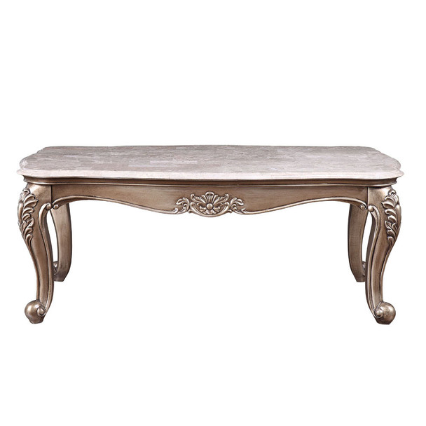 ACME Jayceon Coffee Table, Marble & Champagne