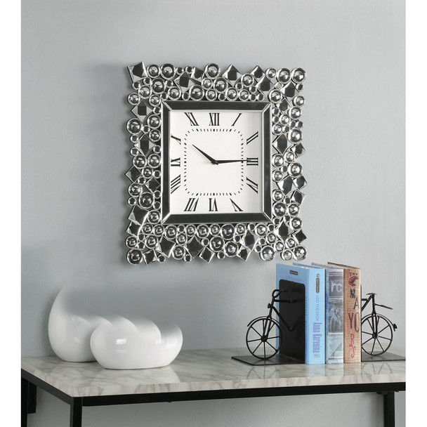 ACME 97612 Kachina Wall Clock, Mirrored & Faux Gems