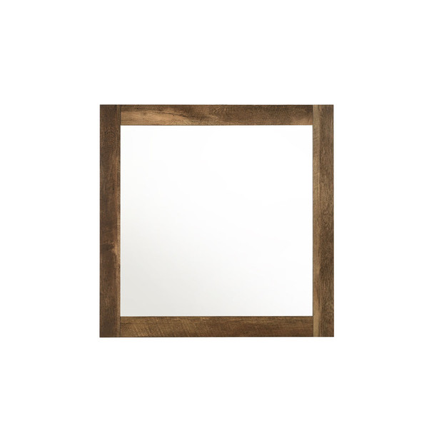 ACME Morales Mirror, Rustic Oak Finish