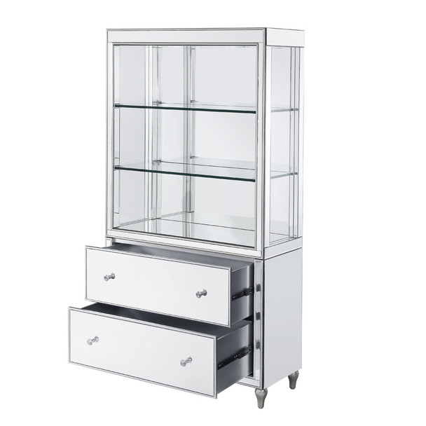 ACME 92850 Persis Bookcase, LED & Mirrored