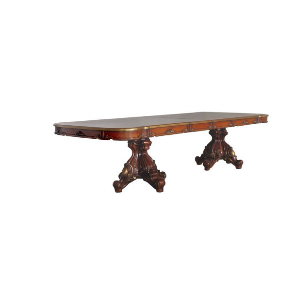 ACME 68220 Picardy Dining Table, Cherry Oak