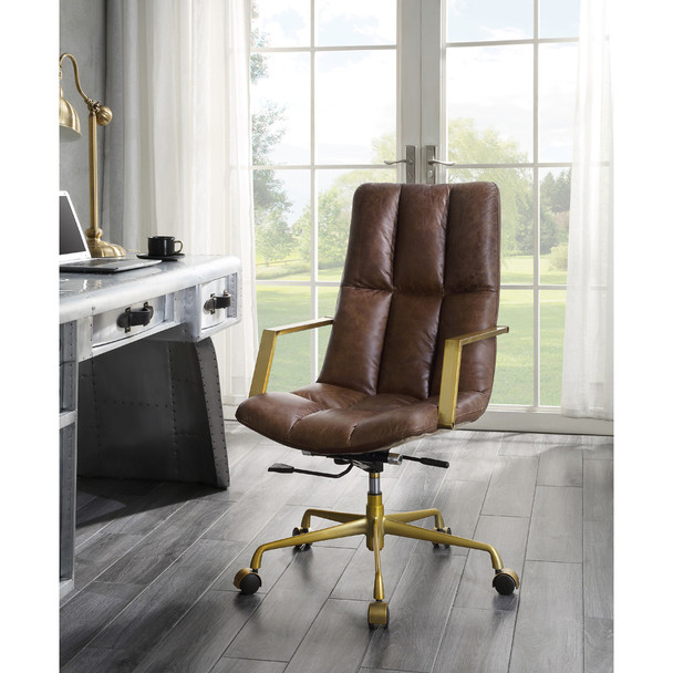 ACME 92494 Rolento Executive Office Chair, Espresso Top Grain Leather