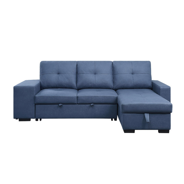 ACME Strophios Reversible Sleeper Sofa, Blue Fabric