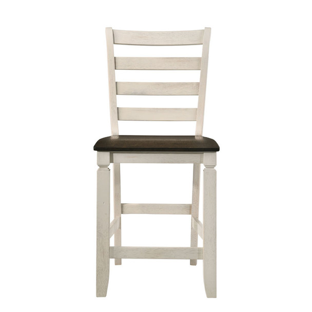 ACME Tasnim Counter Height Chair, Oak & Antique White Finish