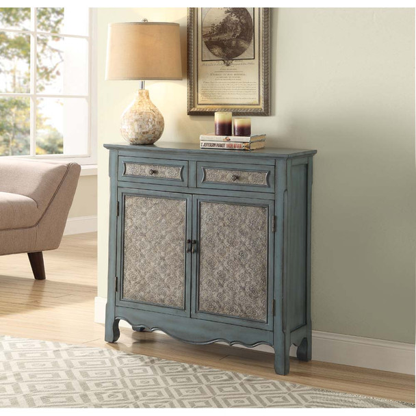 ACME 97245 Winchell Console Table, Antique Blue