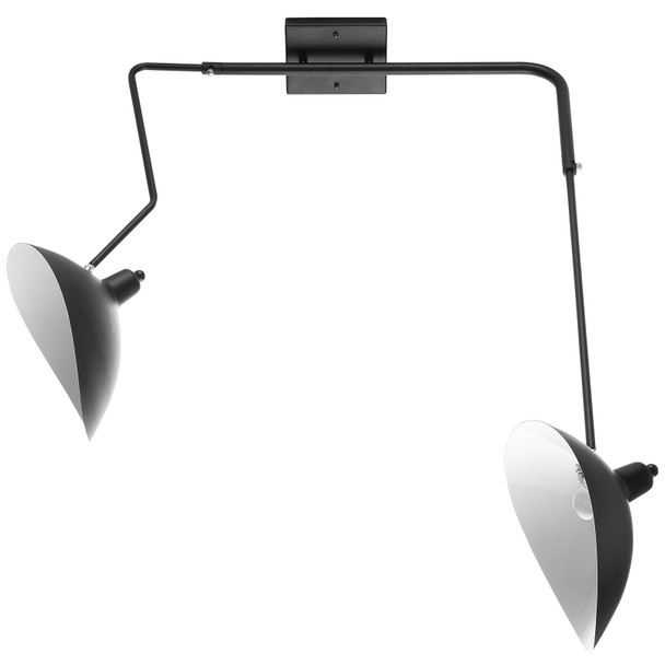 Modway View Double Fixture Wall Lamp EEI-1590 Black