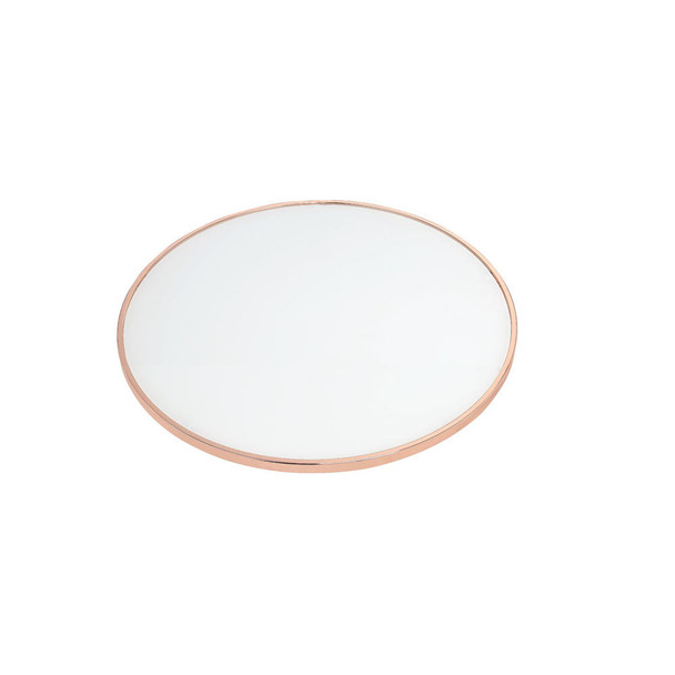 ACME 81837 Alivia End Table, Rose Gold & Frosted Glass