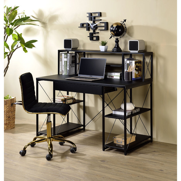 ACME 92877 Amiel Music Recording Studio Desk, Black