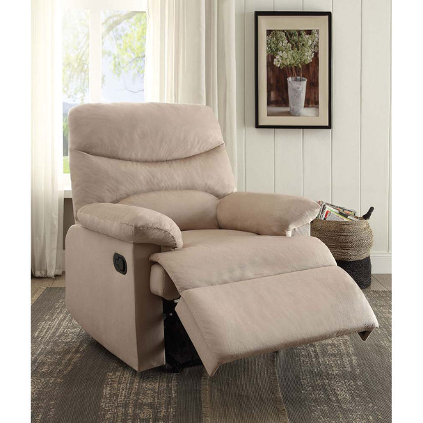 ACME 00702 Arcadia Recliner, Beige Fabric