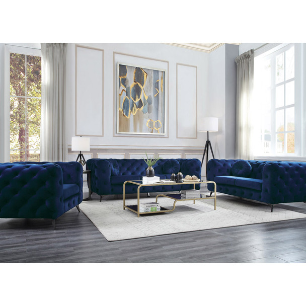 ACME 54900 Atronia Sofa, Blue Fabric