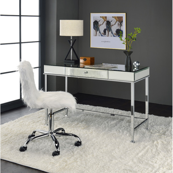 ACME 92975 Canine Writing Desk, Mirrored and Chrome Finish