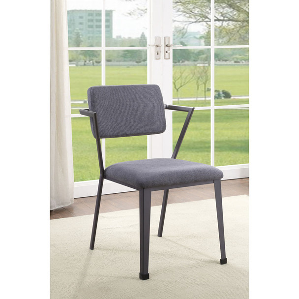 ACME 77902 Cargo Side Chair, Gunmetal