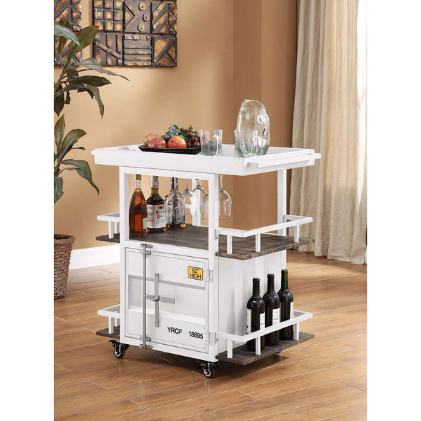 ACME 77889 Cargo Serving Cart, White