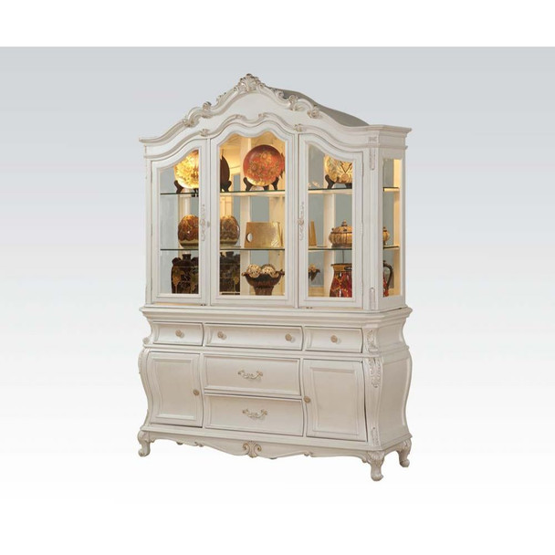 ACME Chantelle Hutch & Buffet, Pearl White (1Set/2Ctn)