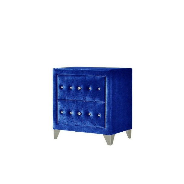 ACME 24223 Dante Nightstand, Blue Velvet