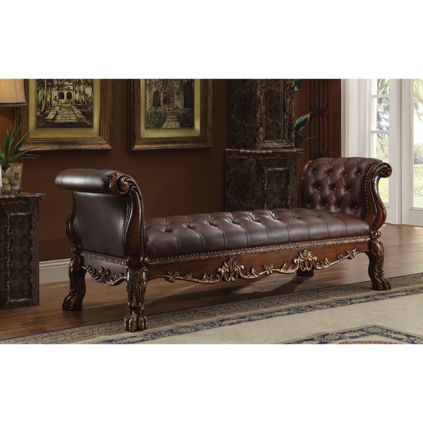 ACME 96486 Dresden Bench, PU & Cherry Oak