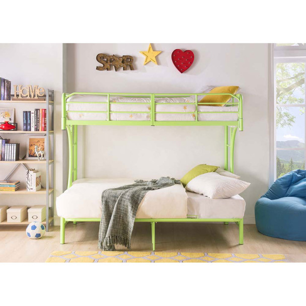 ACME 02081GR Eclipse Twin/Full/Futon Bunk Bed, Green