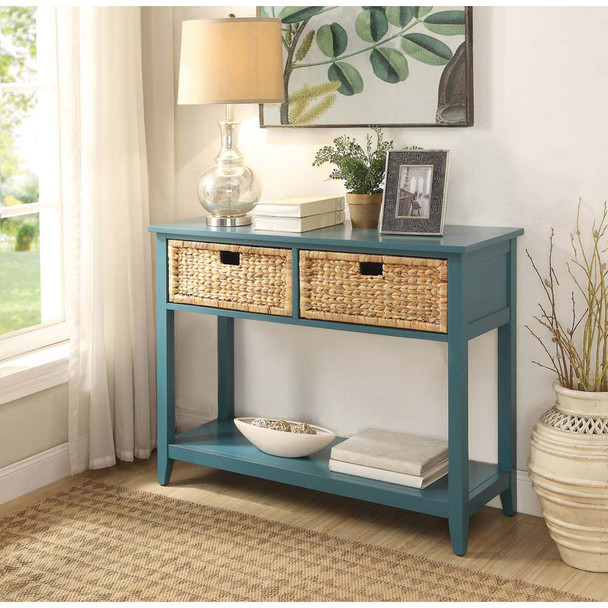 ACME 90266 Flavius Console Table, Teal