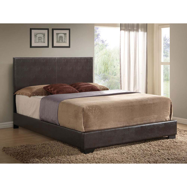 ACME 14367EK Ireland III Eastern King Bed (Panel), Brown PU (1Set/2Ctn)