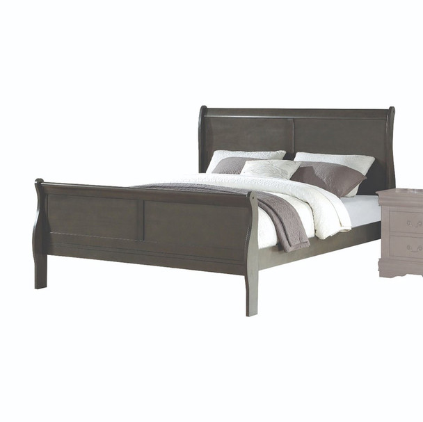 ACME Louis Philippe Eastern King Bed, Dark Gray (1Set/2Ctn)