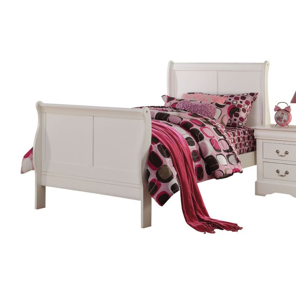 ACME Louis Philippe III Full Bed, White (1Set/2Ctn)