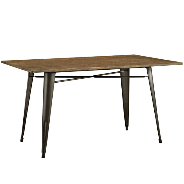 Modway Alacrity 59" Rectangle Wood Dining Table EEI-2034-BRN Brown
