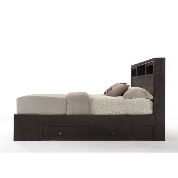 ACME 19557EK Madison II Eastern King Bed with Storage, Espresso (1Set/3Ctn)