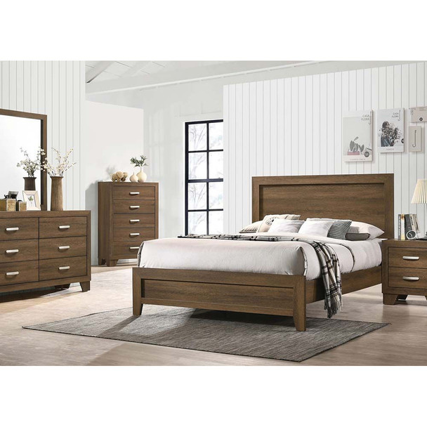 ACME 28047EK Miquell Eastern King Bed, Oak