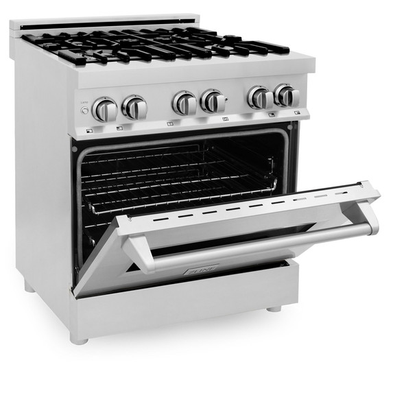 ZLINE 30" Professional Dual Fuel Range with Blue Gloss Door (RA-BG-30)