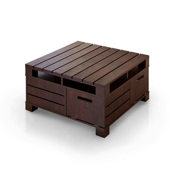 Furniture of America HFW-1454-6 Lynam Contemporary Multi-Storage Coffee Table