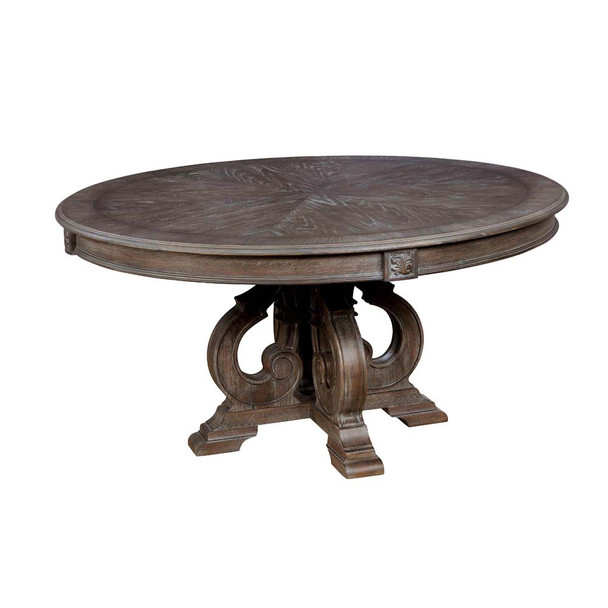 Furniture of America IDF-3150RT Sorensen Rustic Round Dining Table