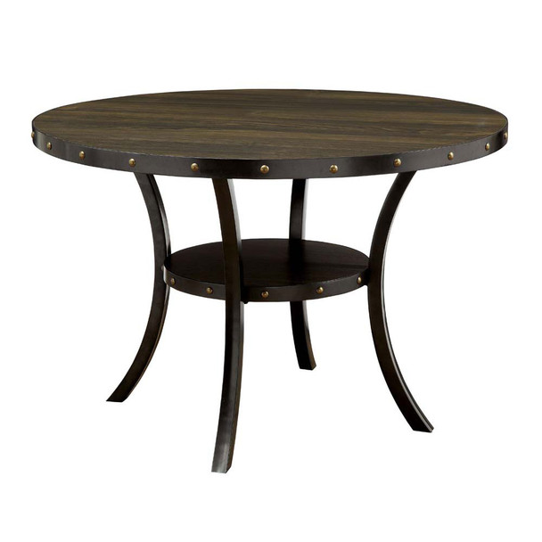 Furniture of America IDF-3323RT Caiti Transitional Round Dining Table