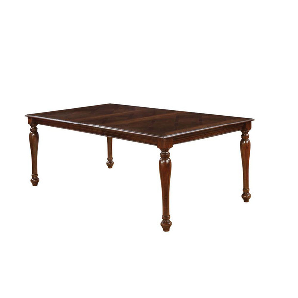 Furniture of America IDF-3453T Alder Traditional 18-Inch Leaf Dining Table