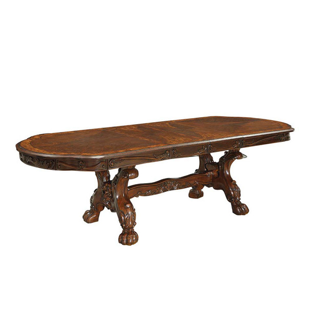 Furniture of America IDF-3557CH-T Ellas Traditional 2-Extension Leaves Dining Table