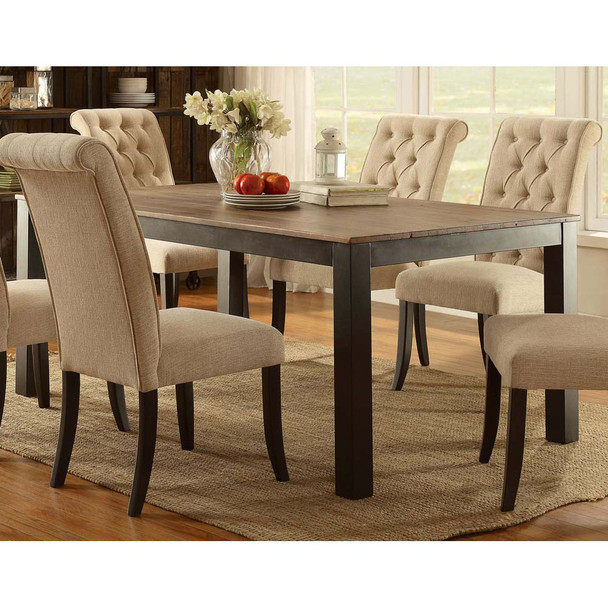 Furniture of America IDF-3564T Gracie Transitional Round Edges Dining Table