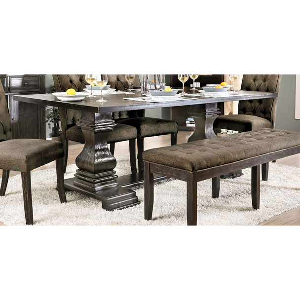 Furniture of America IDF-3840T Nissa Rustic Rectangular Dining Table
