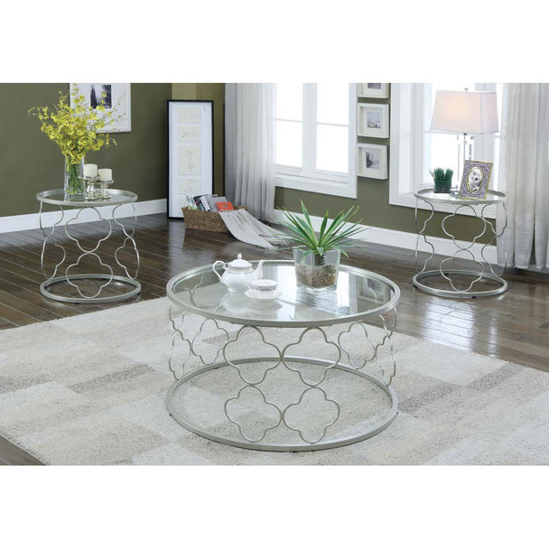 Furniture of America IDF-4159E Marseille Contemporary Tray Top End Table