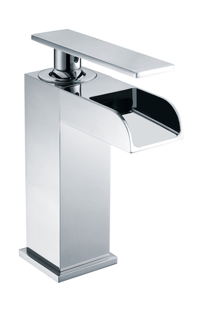 ALFI brand AB1598-PC Polished Chrome Single Hole Waterfall Bathroom Faucet