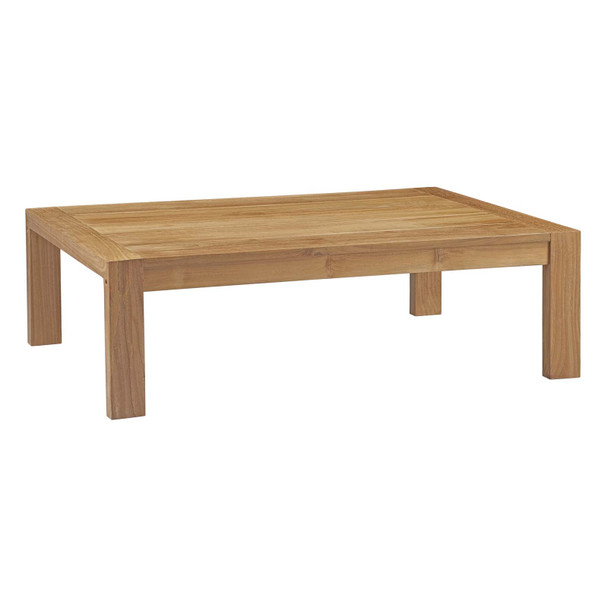 Modway Upland Outdoor Patio Wood Coffee Table Natural EEI-2710-NAT