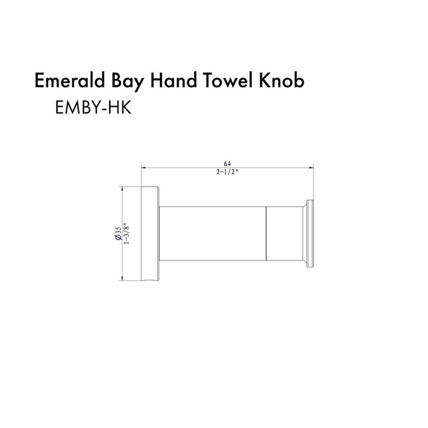 ZLINE EMBY-HK-BN Emerald Bay Robe and Towel Hook in Brushed Nickel