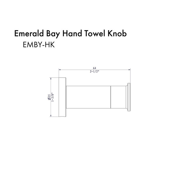 ZLINE EMBY-HK-CH Emerald Bay Robe and Towel Hook in Chrome