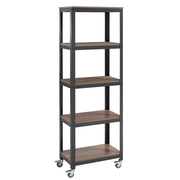 Modway Vivify Bookcase Gray Walnut EEI-2854-GRY-WAL-SET